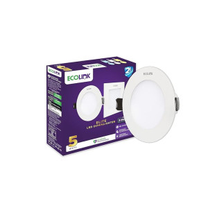 EcoLink Elite 5W Round LED Ceiling Downlighter