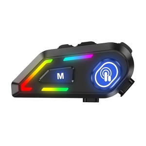 EDYELL Motorcycle Helmet Bluetooth Headset (Connects 2 Phones, Waterproof)