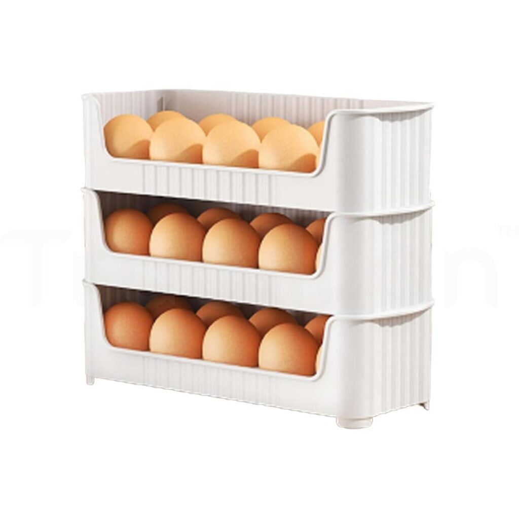 Deal EggNest Stackable Egg Tray Set of 3 for Rs. 299
