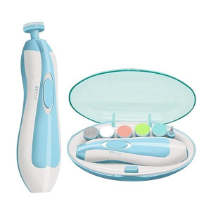 Baby Electric Safe Nail Trimmer File with Light & 6 Grinding Pads