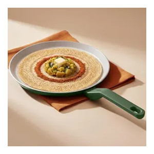 Ember Cookware Arcilla Ceramic Non Stick Tawa 28cm with Spatula
