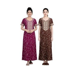 Cotton Embroidery Nighty Combo at Rs250 | Amazon Deal