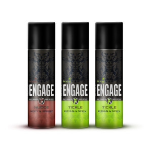 Engage Deo Combo Nudge & Tickle Spicy Fragrance Deodorant Spray For Men