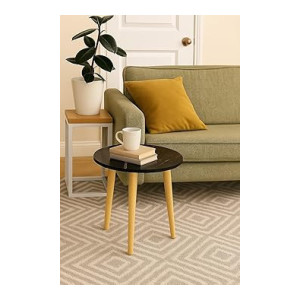 Engineered Wood Foldable Round Side Table