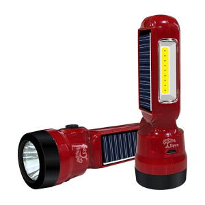 Epyz Solar Rechargeable LED Torch Light with AC/DC & 2-in-1 Features