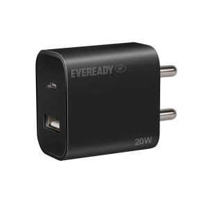 Eveready 20W USB Type C Fast Charger with Dual Charging & Protection