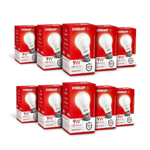Eveready 9W LED Bulb (Pack of 10) with 4kV Surge Protection