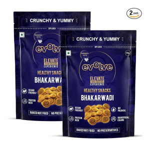 Evolve Baked Bhakarwadi Healthy Snacks for Kids, Adults