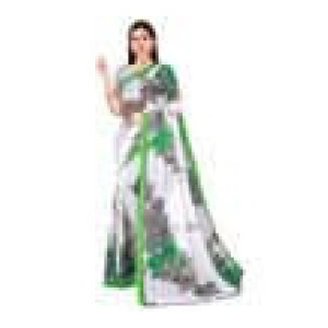 FASHIONFRICKS Georgette Printed Saree