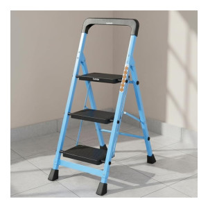 FLIPZON Stepiva Foldable Steel Ladder with Support Handle & Tool Tray