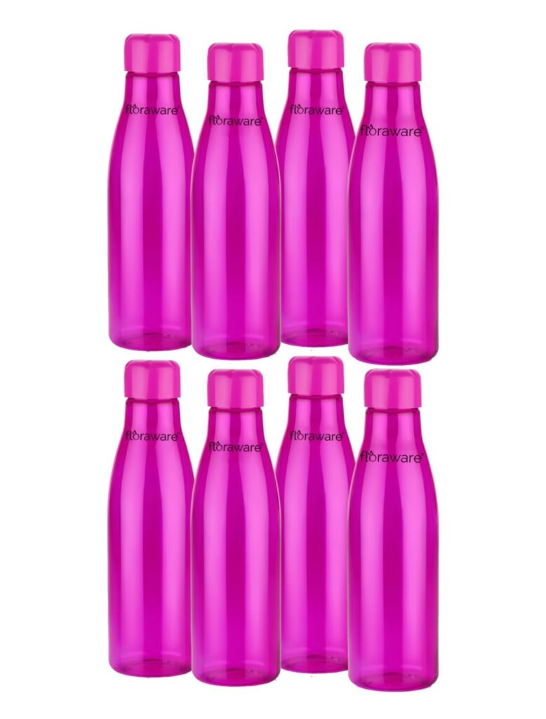Floraware Water Bottle 1000ml (Pack of 8) Pink