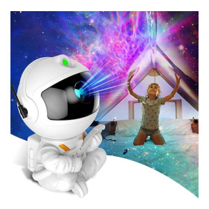 FLYNGO Guitar Astronaut Galaxy LED Projector Lamp with Remote Control & 360° Adjustable
