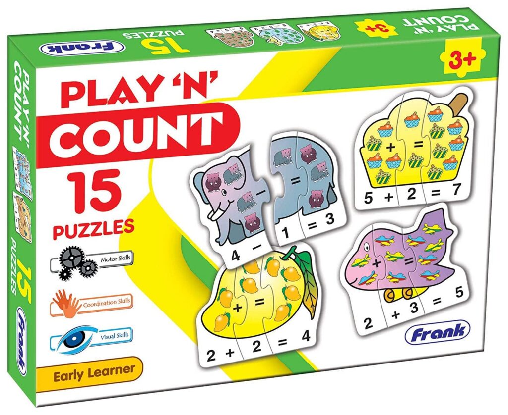 Deal Frank Play ‘n’ Count Jigsaw Puzzles for Kids 45 Pcs Rs. 127