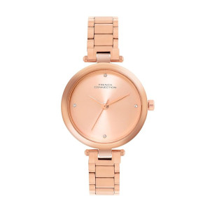 French Connection Analog Rose Gold Dial Women’s Watch