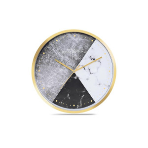 French Connection Elegant Analog Tricolour Dotted Round Wall Clock 12 Inches