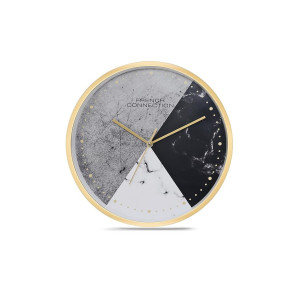 French Connection Elegant Analog Tricolour Dotted Round Wall Clock