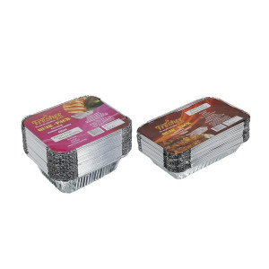 Freshee Aluminium Foil Containers with Lid (450ml & 750ml, 25pcs Each)