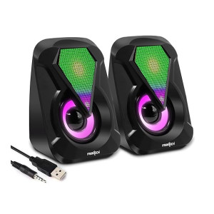 FRONTECH 2.0 USB Computer Speakers with RGB Lights and Volume Control
