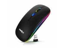 FRONTECH Wireless Mouse Bluetooth 5.0 & 2.4Ghz Dual Wireless Rechargeable Backlit