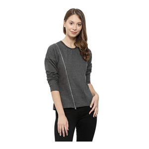 Full Sleeve Solid Women Sweatshirt