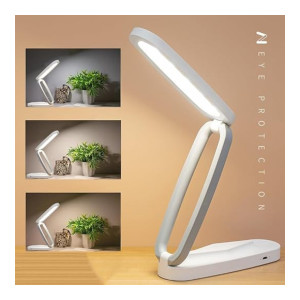 Fulminare Plastic LED Desk Lamp Dimmable with USB Charging Port 3 Colour Mode, Touch Control Eye Caring