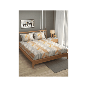 Furnofy Cotton Double Flat Bedsheet with 2 Pillow Covers