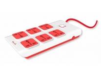 Deal Fybros Extension Board 6 Socket 2 Meter Cord Surge Protector Rs. 544