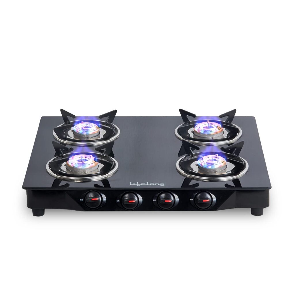 Lifelong 4 Burner Gas Stove Black Rs. 2699