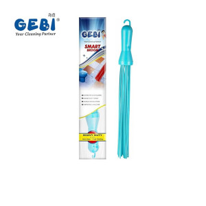 Gebi Smart Floor Broom with Flexible Bristles & Easy Corner Cleaning