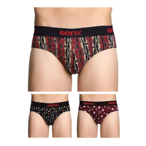 Genx Jazz Men’s 100% Cotton Briefs with Comfortable Waistband