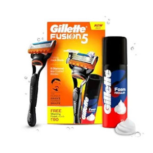 Gillette Fusion Manual Razor & Classic Pre Shave Foam