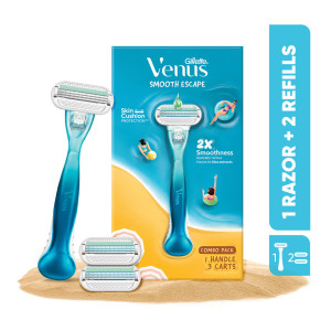 Gillette Venus Smooth Combo Pack Razor with 2 Refills