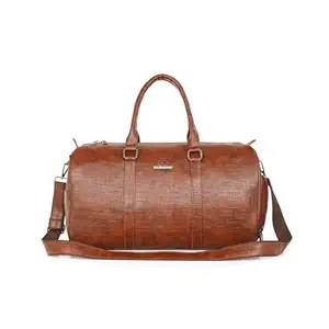 Deal Gilmore Oak Jade Leatherette Weekender Duffle Bag Tan Rs. 729