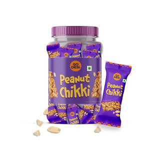 Go Desi Peanut Chikki Bar | 50 Pcs | No Preservatives