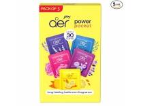 Godrej Aer Power Pocket Bathroom Freshener Assorted Pack of 5 (50g)
