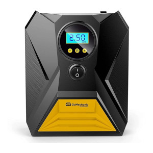 GoMechanic Gusto Digital Tyre Inflator (150 PSI, Auto Shut Off, Emergency LED)