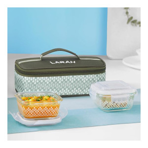Gracia Borosilicate Glass Lunchbox with Bag