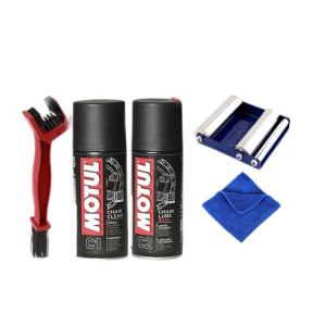 GrandPitstop Motul C1, C2, GRoller & Paddock Stand Kit with Microfiber Cloth