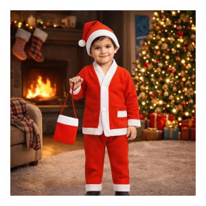 GRAPHENE Christmas Santa Claus Fancy Dress Costume for Kids