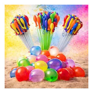 Graphene Holi Magic Water Balloons (Set of 3 Bunch 111) – Quick Fill & Easy Tie