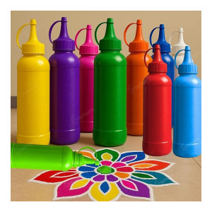 Graphene Rangoli Colour Powder Tube Kit with Easy Making Tool