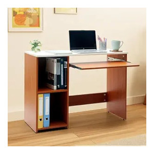 Green Soul Murray Computer Table with Keyboard Tray, Storage Shelves