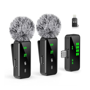 GRENARO Wireless Mic with 3-Level Adjustable Noise Cancellation