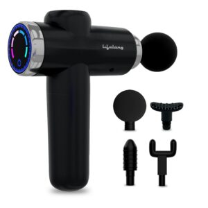 Gun Massager for Pain Relief with 4 Heads & LCD