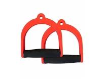 Gym Pulley Exercise Handles Pair Red Black Rs 378 Amazon Deal
