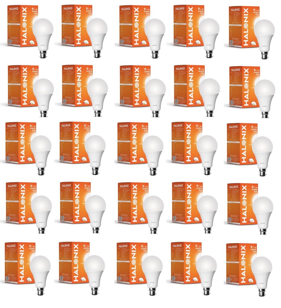 Halonix 9W LED Cool White Bulb (Pack of 25) for Rs. 738