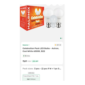 Halonix Celebration Pack LED Bulbs (9W & 0.5W)