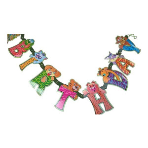 Happy Birthday Animal Alphabet Banner, Jungle Safari Theme