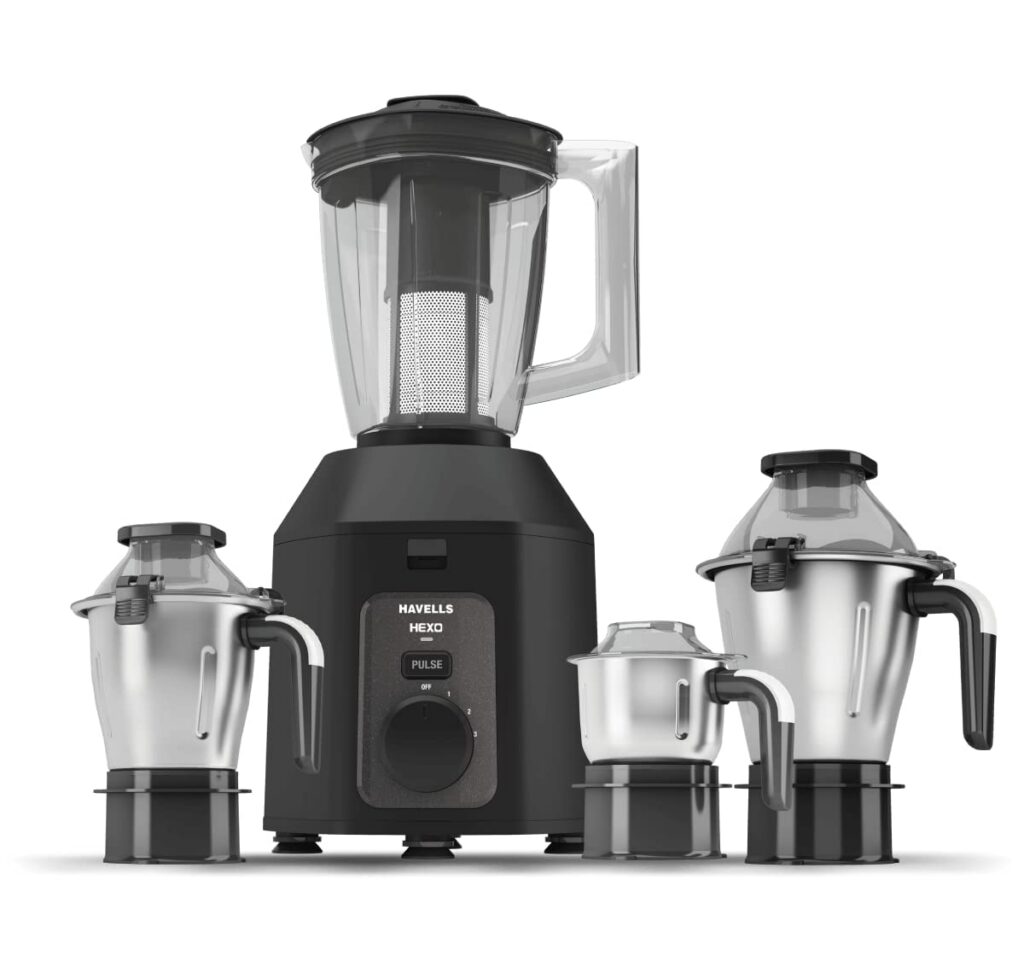 Deal Havells Hexo Plus Mixer Grinder 1100W 4 Jar Rs.6900 @ Amazon