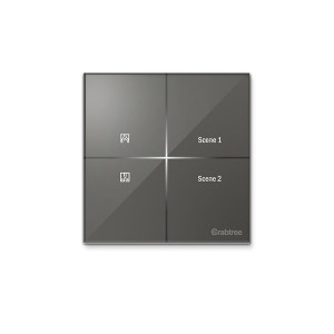 Havells Crabtree iSense Smart Touch Panel with 1 Curtain & 2 Scene Controller, Alexa & Google Home Compatible